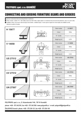 Technical plastic beams and girders
